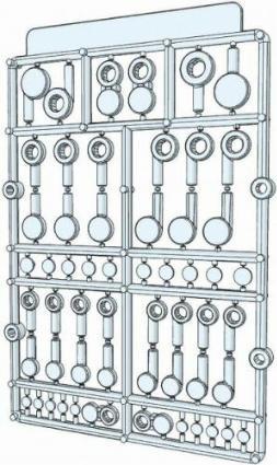 Hobby Base Premium Parts Collection Joint Technique Disc Joint Clear Plastic Model Parts PPC-T100