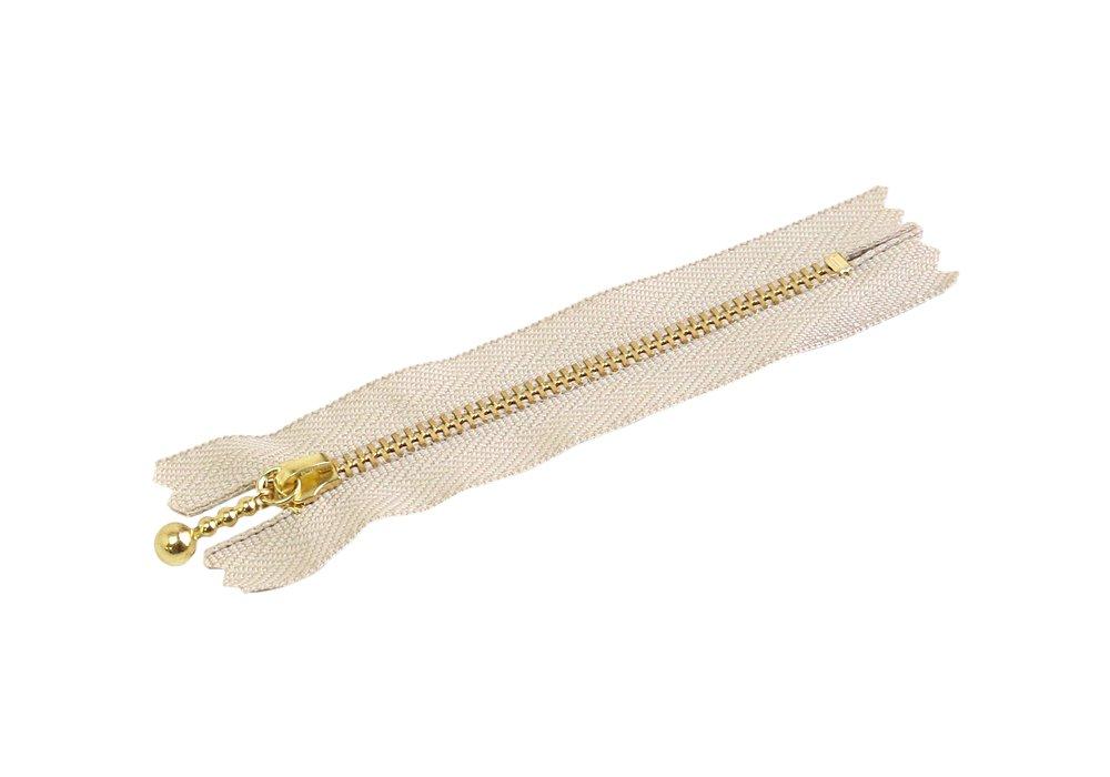 Y.K.K. Beaded Fastener 14cm 10-Pack Beige 3G14-572