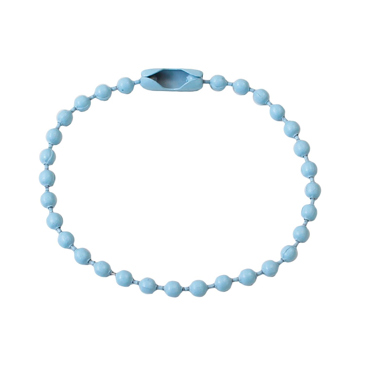 Nippon Button Trading Co., Ltd. Colorful Ball Chain LT Blue 2-Piece Set x 5 Bags MOL-BC4-5