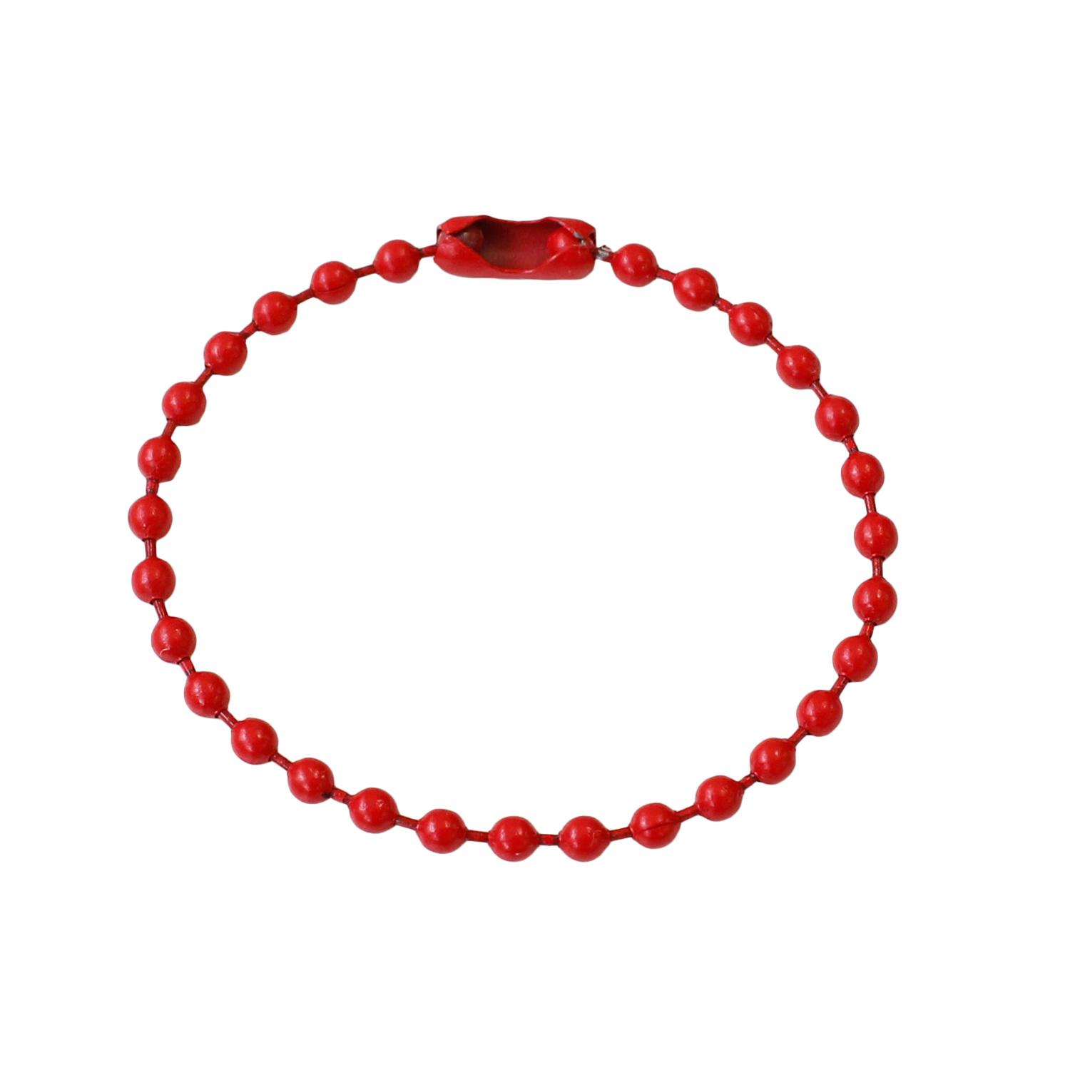 Japan Button Trading Co., Ltd. Colorful Ball Chain Red 2-Piece Set x 5 Bags MOL-BC6-5