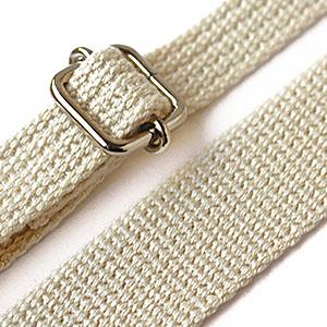 Nippon Chuko Narrow Acrylic Shoulder Strap Width: Approx. 15mm Length: Approx. 75–140cm Beige DCH9844-3