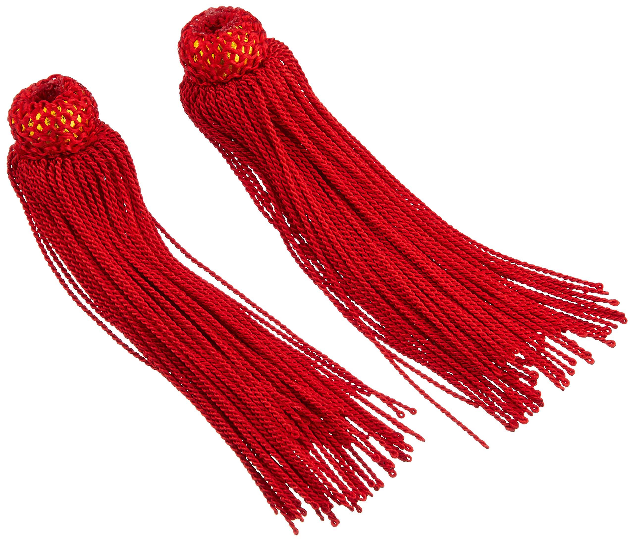 Nippon Chuko Decorative Tassel Red Approx. 9cm 1 Set of 2 TU90-R Japanese Handicrafts Japanese Handicraft Materials Tassel