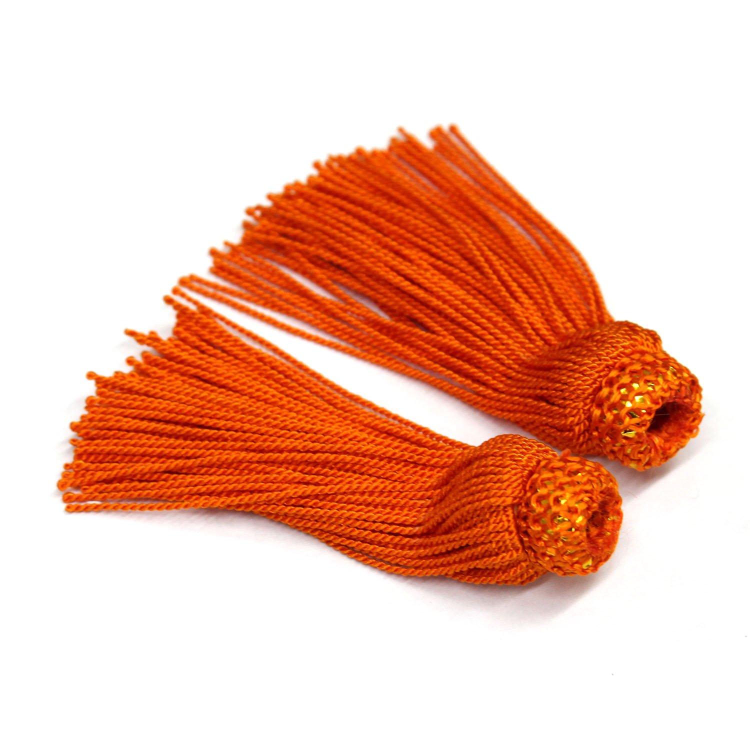 Nippon Chuko Decorative Tassel Orange Approx. 9cm 1 Set of 2 TU90-OR Japanese Handicrafts Japanese Handicraft Materials Tassel