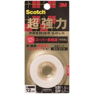 3M Scotch® Super Strong Double-Sided Tape Premier Gold Super Multi-Purpose 12mm x 1.5m 1 Roll KPS-12