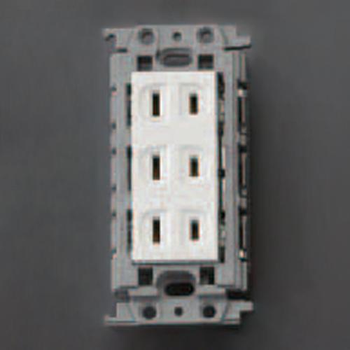 125V/15A Flush-Mount Outlet (3-Outlet) [Insulated Frame]
