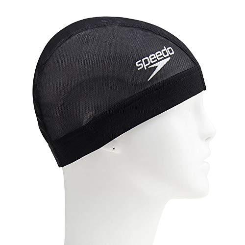 Speedo Swim Cap Logo Mesh Cap Unisex SE12050 Black M