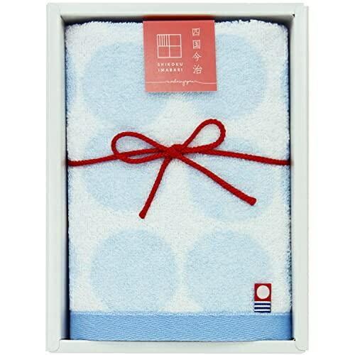 Hayashi Towel Gift Hand Towel 1 Piece Approx. 34×35cm Made in Japan Greeting Gift Shikoku Imabari Kanon Dot Blue GI052700