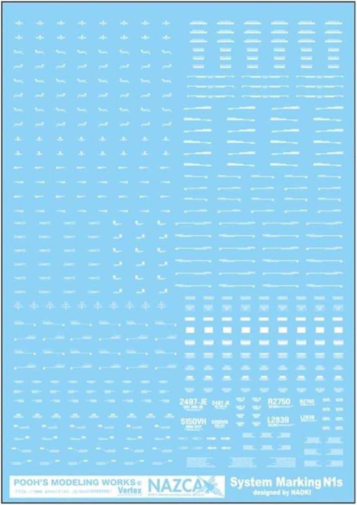 Puzumodeling Works Beltex System Marking N1s White Plastic Model Decal VSC-N1sW