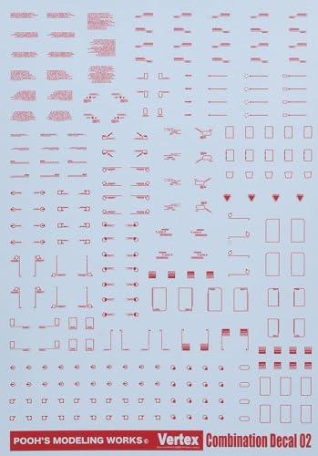 Puzumodeling Works Beltex Combination Decal 02 Red Plastic Model Decal VCD-02R