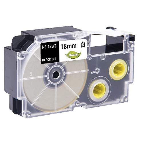Mylabel Name Land Label Writer Tape <CASIO 18mm White XR-18WE Compatible White Tape with Black Text, Length 8M> Compatible Name Land Tape [365-Day Warranty]