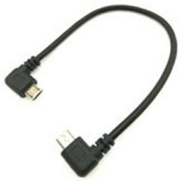Dual L-Shaped Host Cable 20cm MicroUSB Left L-Shaped (Male) - MicroUSB Right L-Shaped (Male) Smartphone Peripheral Connection Cable/USBMCH-LRL20