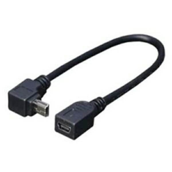 Conversion Master miniUSB Extension Cable [ Upward L-Shaped Male - Female ] [ 20cm ] USBM-CA20UL