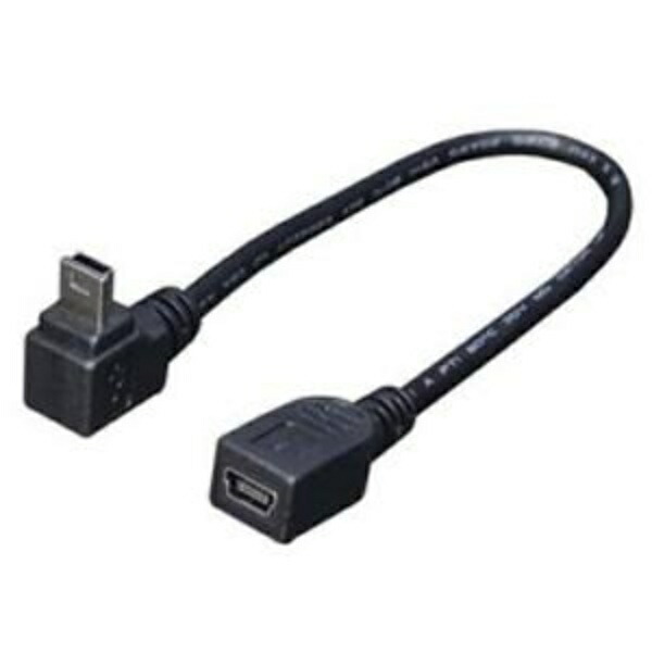 Conversion Master miniUSB Extension Cable [ Downward L-Shaped Male - Female ] [ 20cm ] USBM-CA20DL