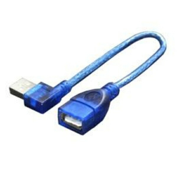 Conversion Master USB Type-A Extension Cable [ Sideways L-Shaped, Male to Female ] [ 20cm ] USBA-CA20LL