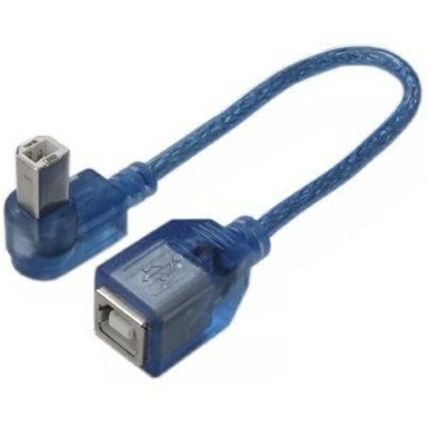 Conversion Master USB (Type B) Extension Cable [ Left-Facing L-Shaped, Male to Female ] [ 20cm ] USBB-CA20LL
