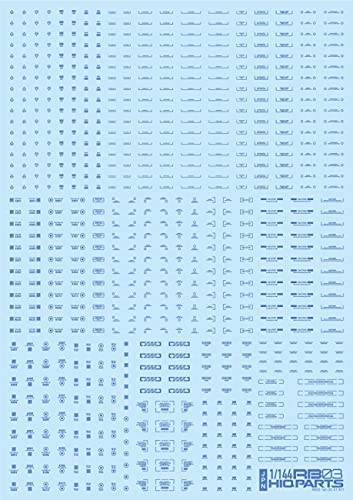 Haikyuu Parts 1/144 RB03 Caution Decal One-Color Blue 1 Sheet Plastic Model Decal RB03-144BLU Toy