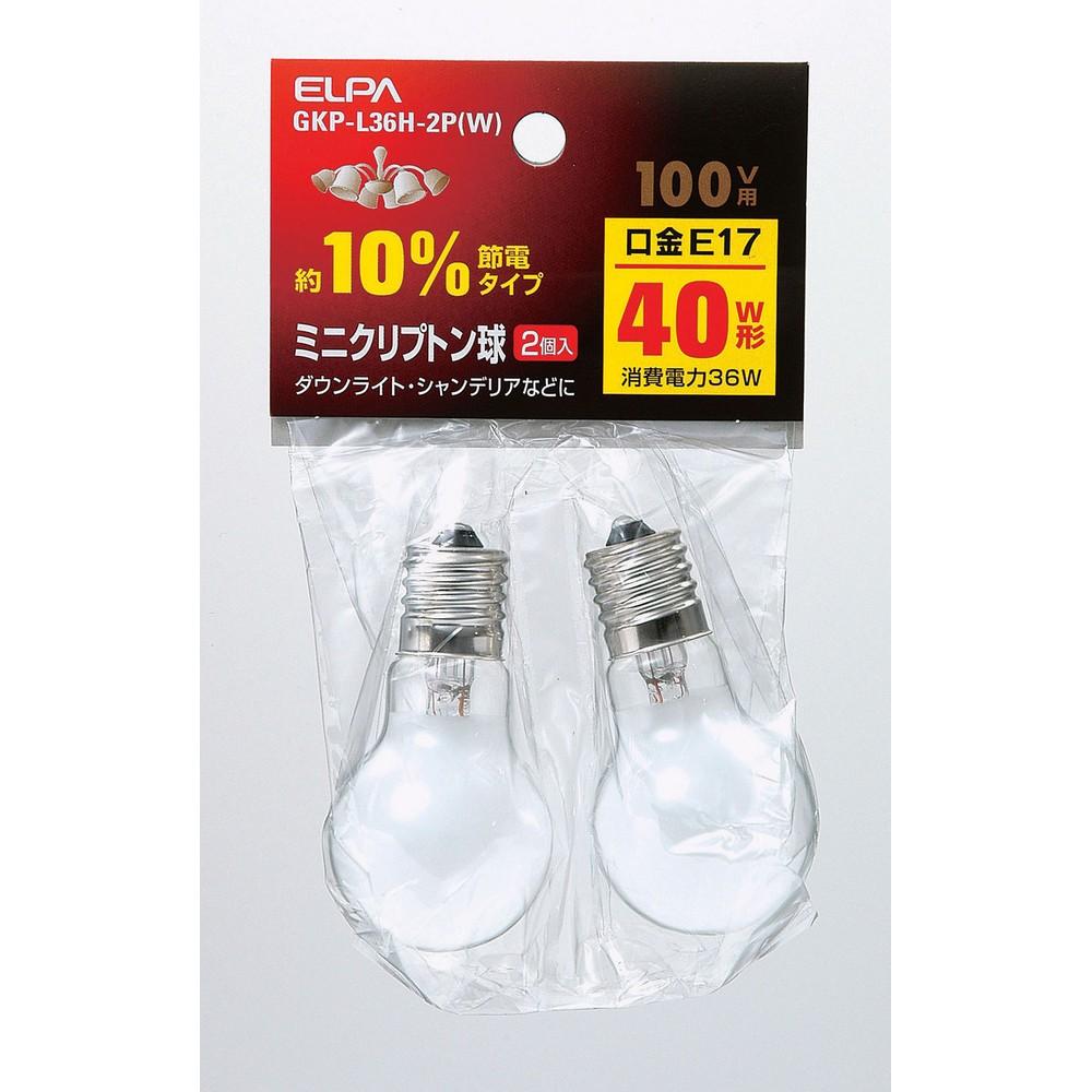 ELPA Mini Krypton Bulb Asahi Electric GKP-L36H-2P (W)