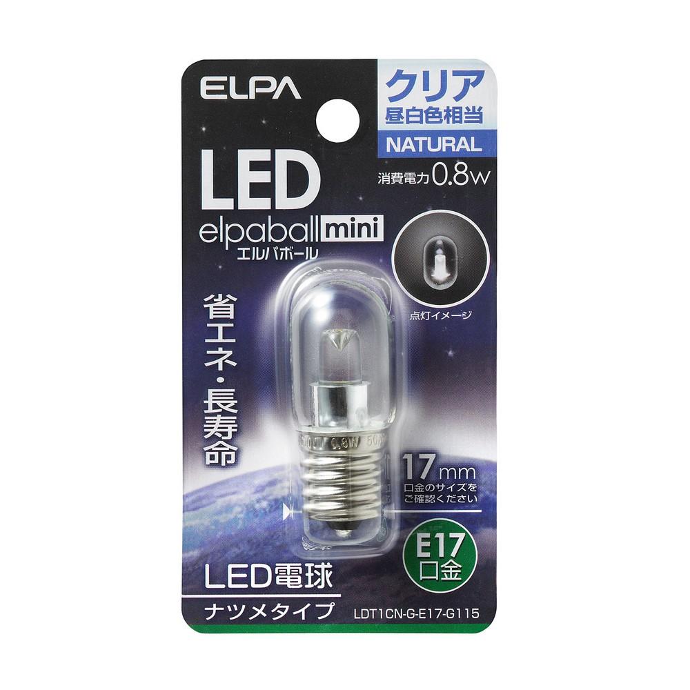 ELPA LED Natsume-shaped LED Bulb Lighting E17 100V Daylight White Indoor Use LDT1CN-G-E17-G115