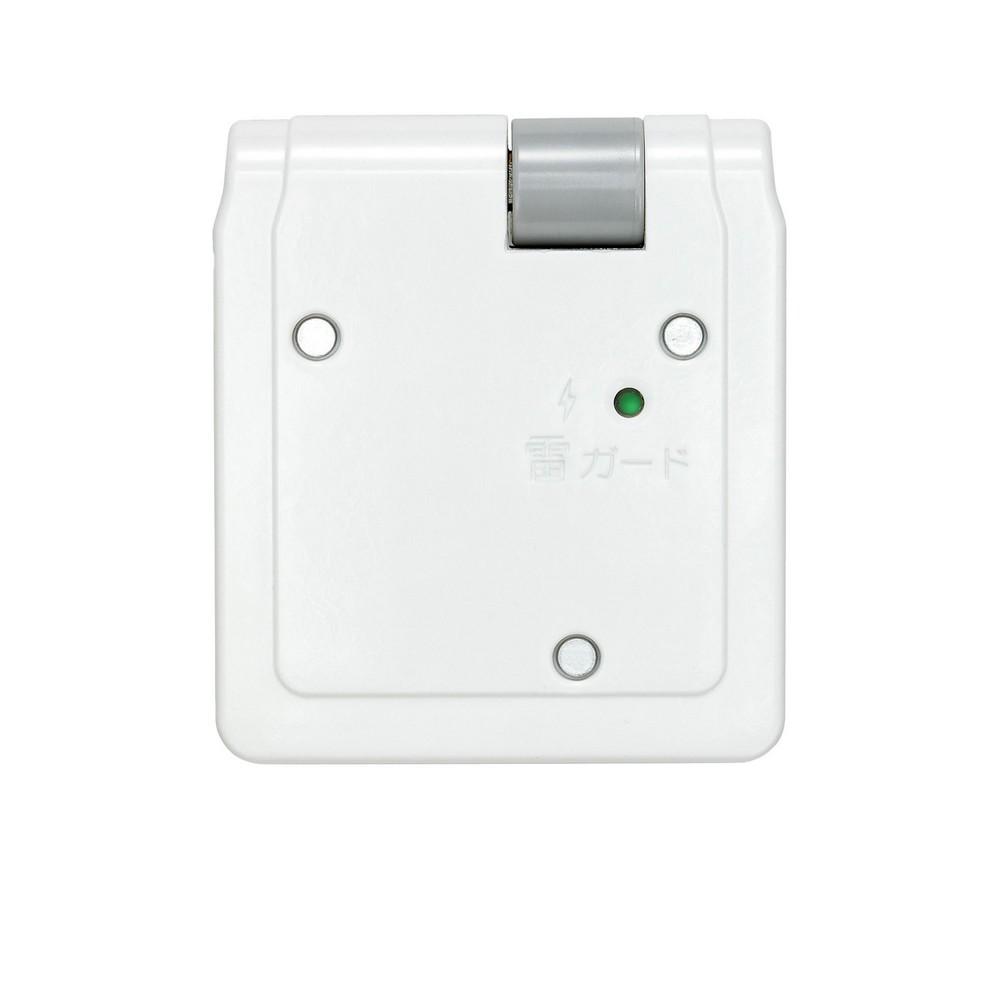 ELPA Surge Protector Tap Outlet with Lightning Guard, 3 Outlets, Lightning Resistant, 125V 15A, Side Corner, A-361SB(W)