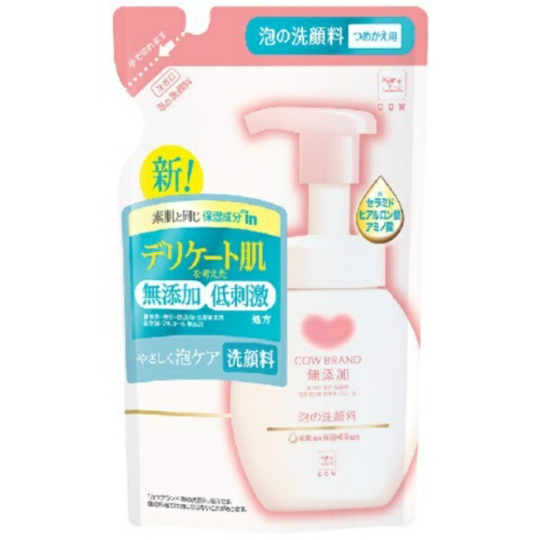 Cow Brand Additive-Free Foaming Facial Cleanser Refill, 140mL