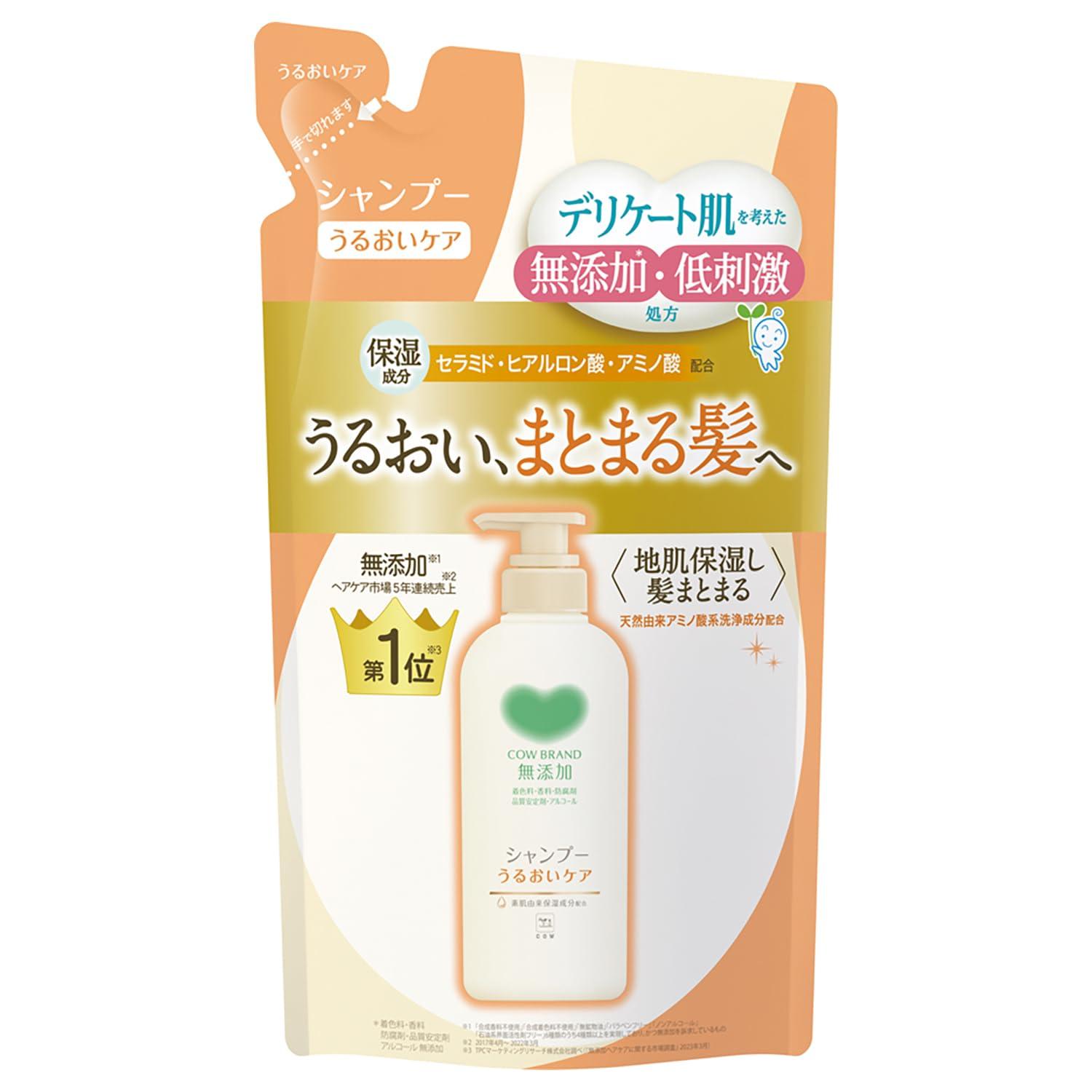 Milk Soap Kyoshin Co., Ltd. Cow Brand Additive-Free Shampoo Moisture Care Refill 360mL 1 unit