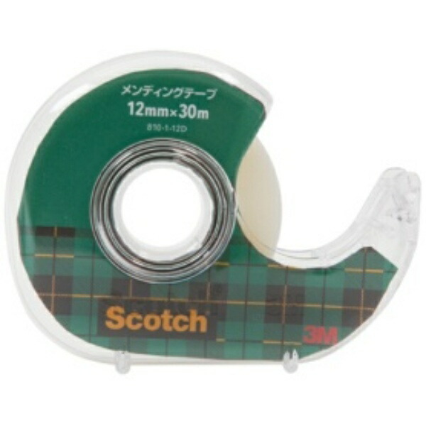 3M Scotch Tape Mending Tape with Dispenser 12mm x 30m Small Roll 810-1-12D