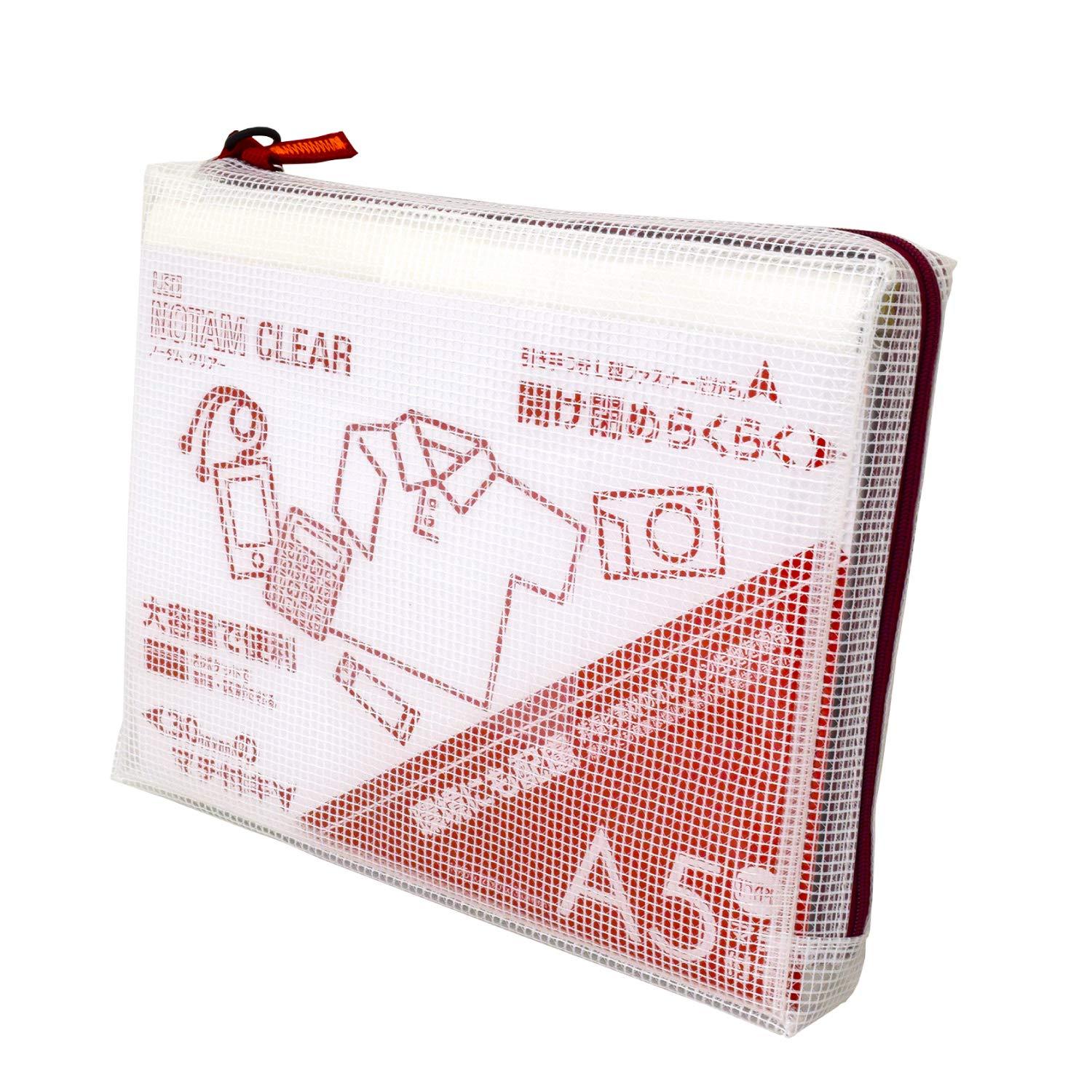 NOTAM Mesh Case with Gusset Clear A5 Red UNCM-A5#19