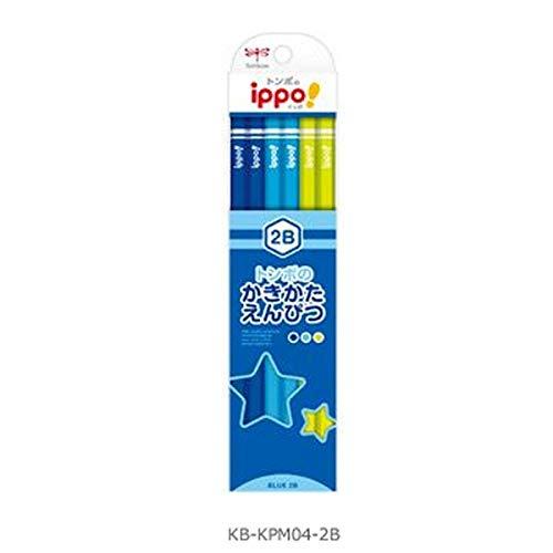 Tombow Pencil ippo! Writing Method Pencil 2B Plain Blue KB-KPM04-2B