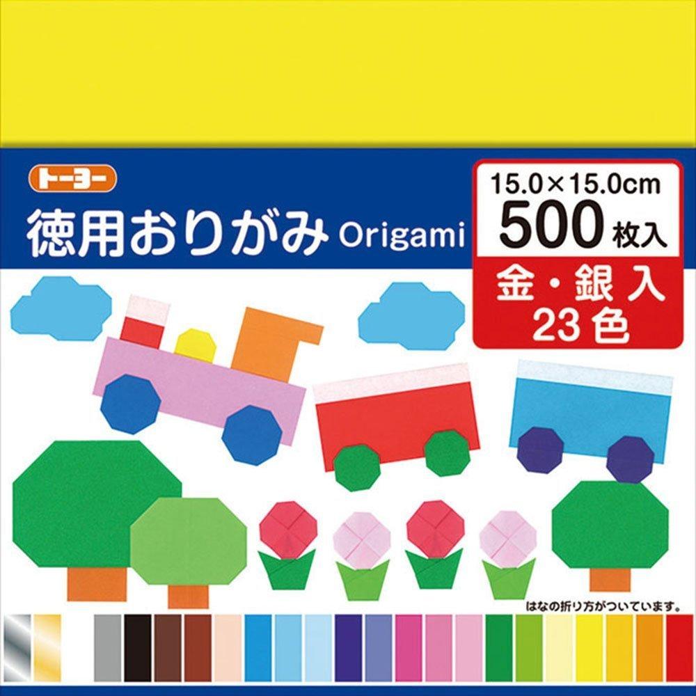 Toyo Origami Value Pack 15cm Square 23 Colors 500 Sheets 090205