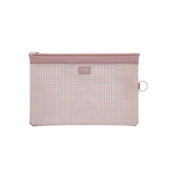 Rihitorabu Pouch Mesh Case Zipper Case B5S Pink F245 Momo