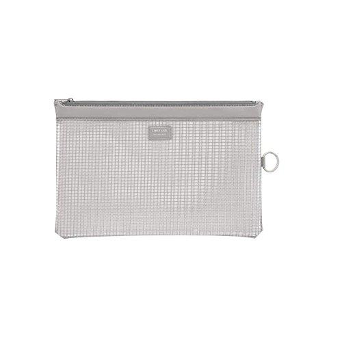 Rihitorabu Pouch Mesh Case Zipper Case B5S Off-White F245 White