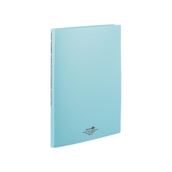Rihitora File Clear Book Refillable A4 30-Hole 15-Pocket Blue-Green N5015-28