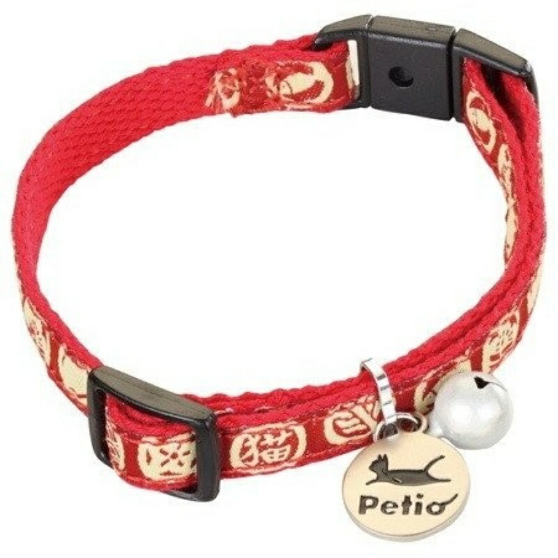 Petio Collar Cat Komachi Collar Cat Pattern Garnet