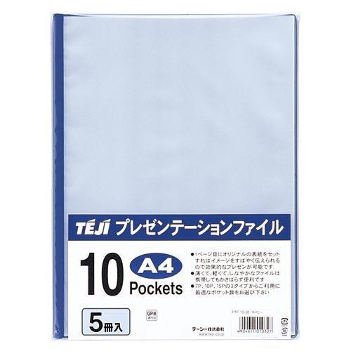 T.G. Presentation File A4 10P 5-Pack Navy PTF-10-30