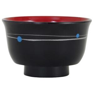 Petit Aide Soup Bowl - Playful Water Drops, Black HS-N21