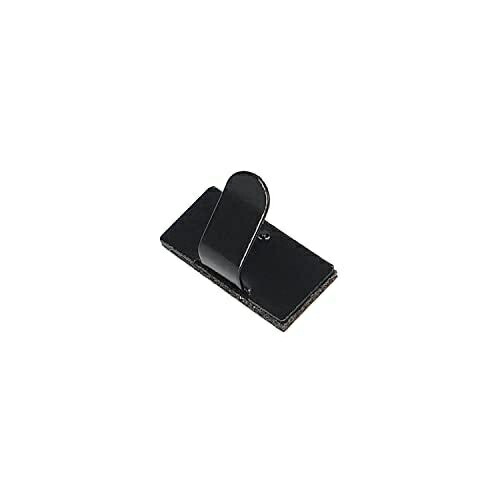 Amon Mini Black Cable Clips (Cable Holder Clips, Hooks) 15.5×8.0mm 50-Piece Pack 3427