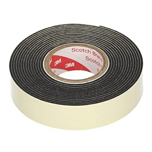 Amon Strong Double-Sided Tape, Multi-Purpose, Black, Width 15mm × Length 2m × Thickness 1mm, 3980