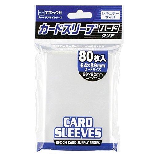 EPOCH Card Sleeves Plastic Regular Size 66×92mm (Compatible Size 64×89mm) 80 Sheets Hard Thickness 0.09mm Card Supply Trading Cards EPOCH