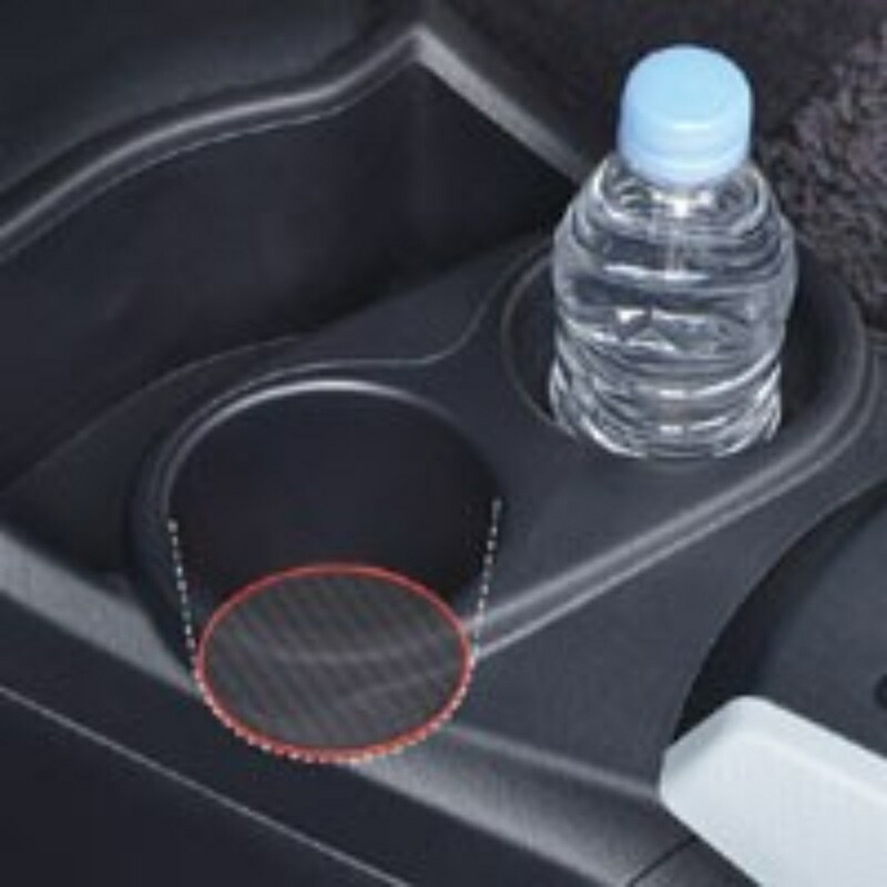 SEIWA Car Interior Accessories Non-Slip Mat with Drink Pocket Carbon Pattern Black 2-Pack W866