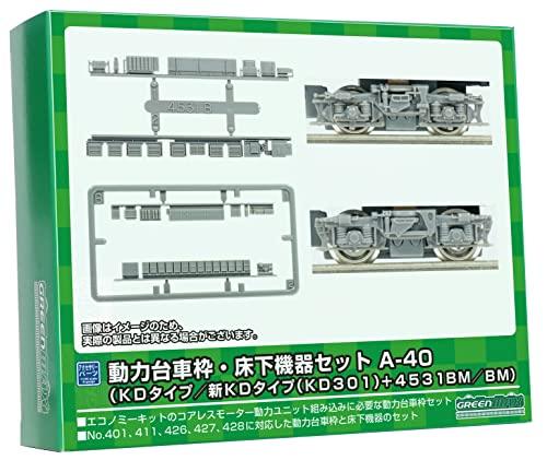 Greenmax N Gauge Motorized Bogie Frame and Underfloor Equipment Set A-40 (KD Type/New KD Type (KD301)+4531BM/BM) 8527 Model Railroad Supplies