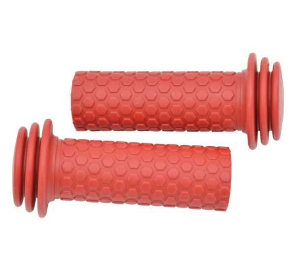 NOGUCHI Bicycle Grips [Toddler & Kids Grips] Compatible with Handlebar Diameter φ22 Red Left & Right Set Thin Rubber Design for Children with Smaller Hands 103831