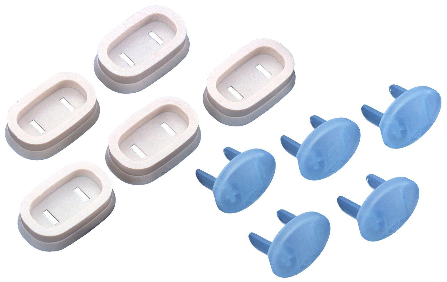 Smile Kids Outlet Cover Safety Plug Combo for Standard Plugs, 5-Pack AKN-0505