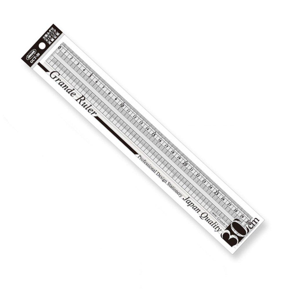 Kyoei Plastic ORIONS Grande Grid Ruler with Groove, 30cm GCT-30