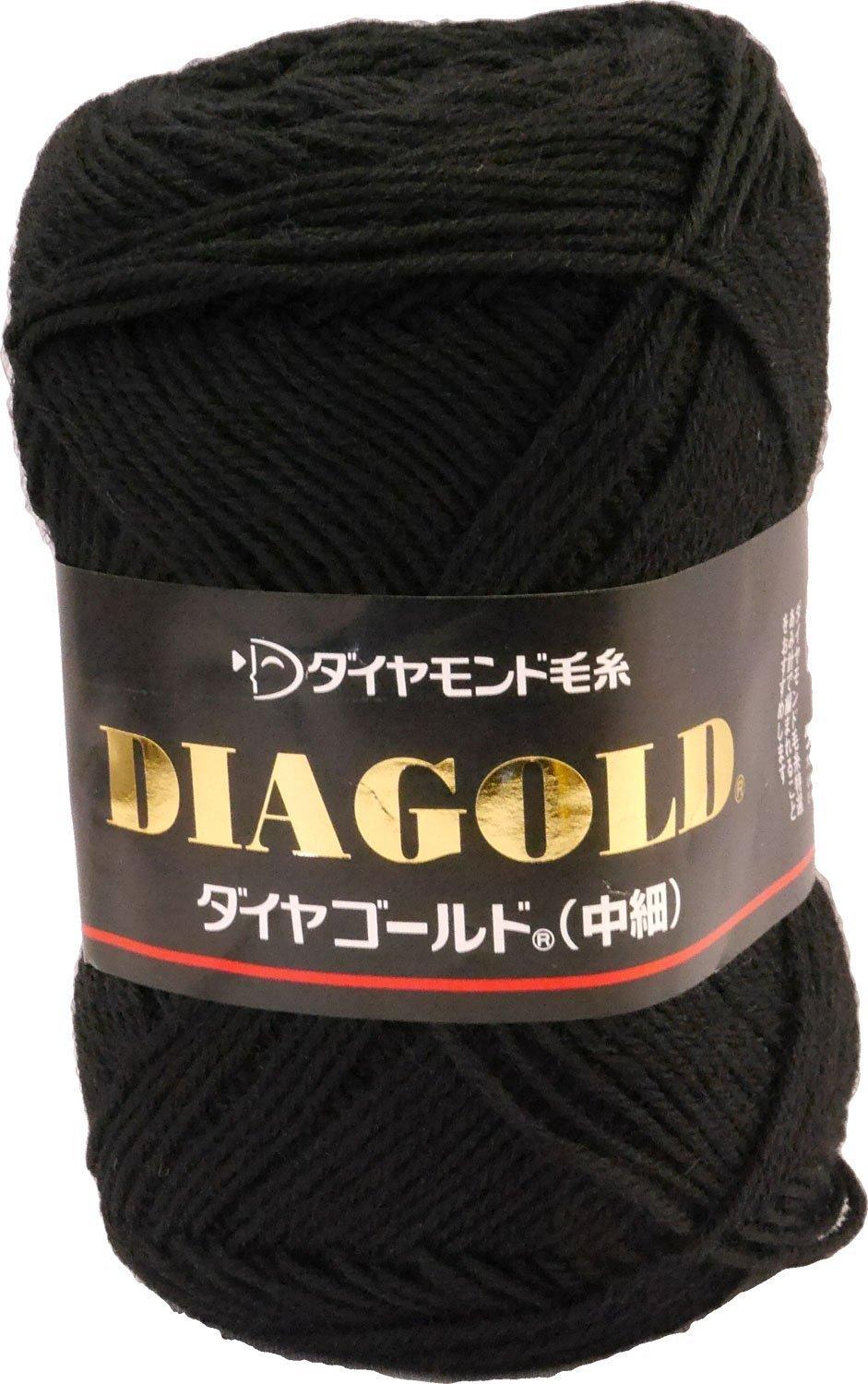 DIA Yarn DIA Gold Medium-Fine Yarn Medium-Fine Col.13 Black Series 50g Approx. 200m