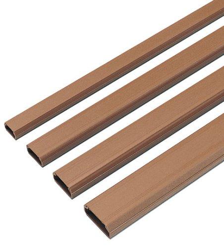 Sanwa Supply Cable Cover, Square Type, Width 22mm, Length 1m, Brown CA-KK22BR