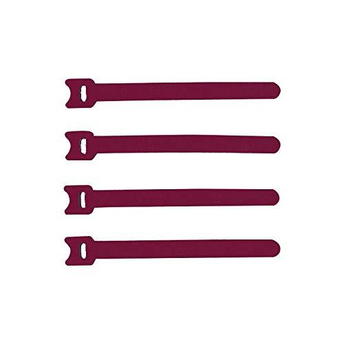 Sanwa Supply Cable Ties (Velcro) M Size Red 4-Pack CA-MF2RN