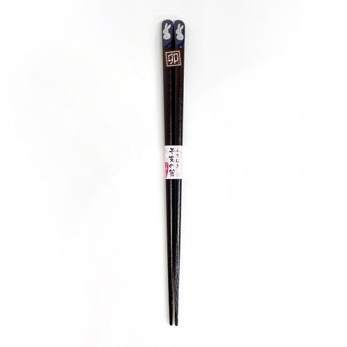 Wakasa Lacquered Chopsticks Furimuki Zodiac Chopsticks Eto no Hashi Rabbit (U) 23cm Made in Japan 12907-7