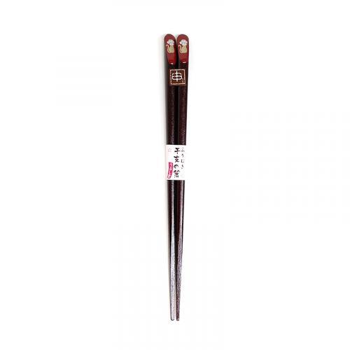Wakasa Lacquered Chopsticks Furimuki Zodiac Chopsticks Eto no Hashi Saru (Monkey) 20.5cm Made in Japan 12918-3