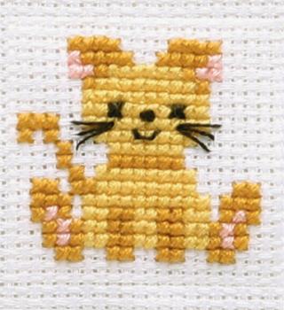 Olimpas Silk Key Ring Embroidery Kit Cat KS-24