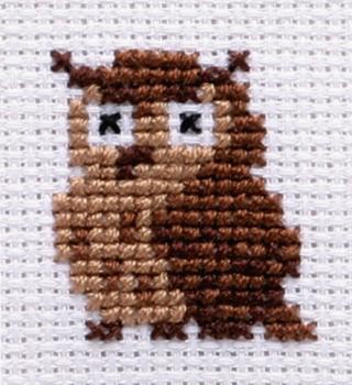 Olimpas Silk Key Ring Embroidery Kit: Owl KS-26